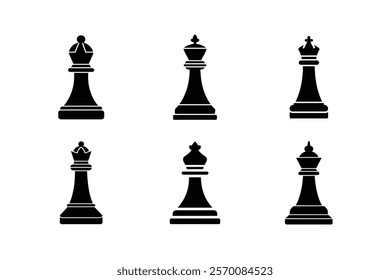 set of chess vector illustration