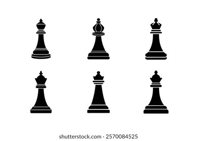 set of chess vector illustration