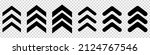 Set of chevron icons. Vector illustration isolated on transparent background