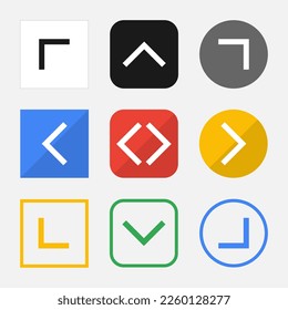 Set of Chevron icons for your web site or mobile app