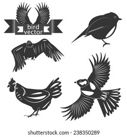 Set chicken, eagle, tits logo 