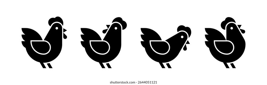 Ein Hähnchen-Logo. Symboldesign. Vorlagenelemente