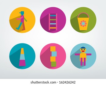 Set of child toys.