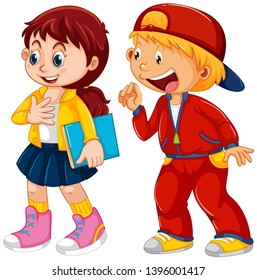 Set of children character illustration