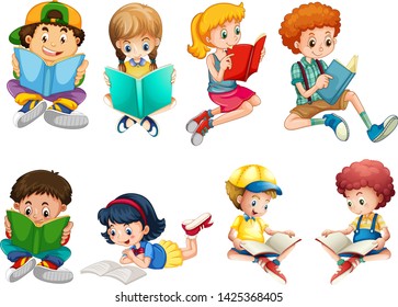 Set of children character illustration