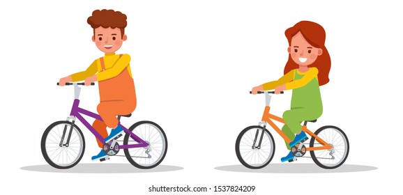 Set of children character vector design. Presentation in various action with emotions.