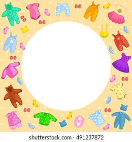 set of children clothes. vector  illustration isolated