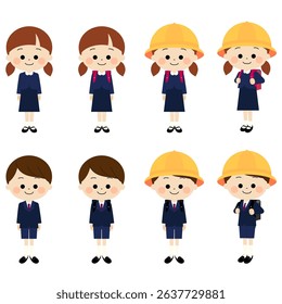 Set of children entering elementary school