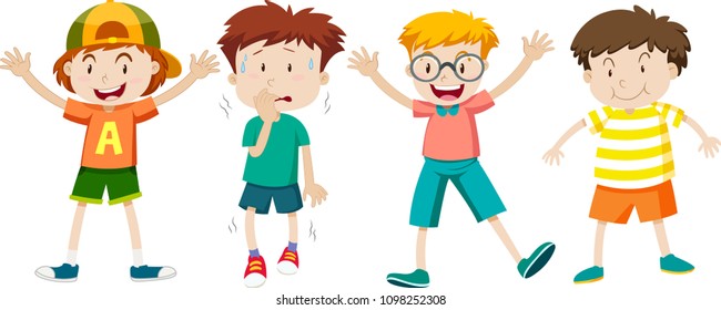 A Set of Children Expression illustration