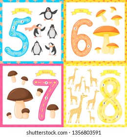 Set children Flashcard number tracing learning to count and to write. learning the numbers 0-10