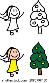 eine Reihe von Kindersymbolen
