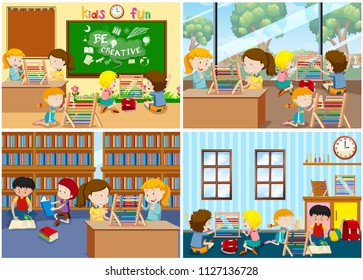 Un conjunto de ejemplos del Abacus del Aprendizaje Infantil