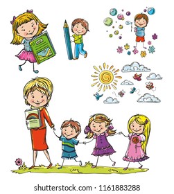 set children and nature