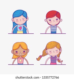 set children wearing swimsuit with hairstyle and freedom