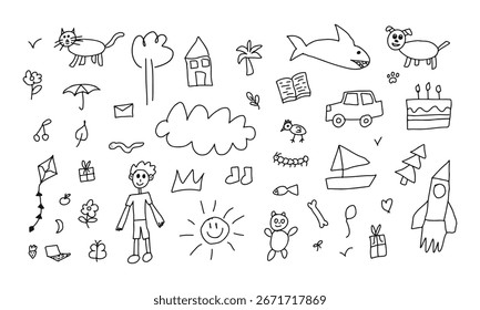 Conjunto dibujo infantil 