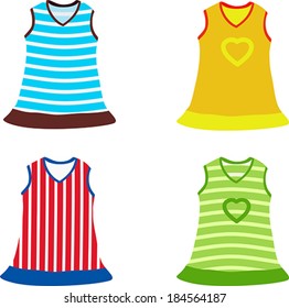 Set of children's dress. 