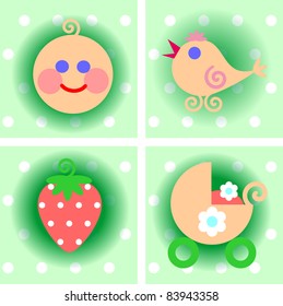   Set of children's icons