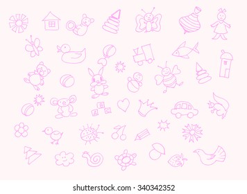 Set for children's notebooks
