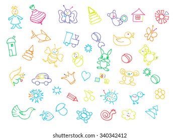 Set for children's notebooks