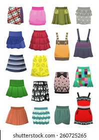 Set of children's skirts and sundresses for school and everyday life