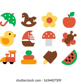 A set of children's toys. For babies

