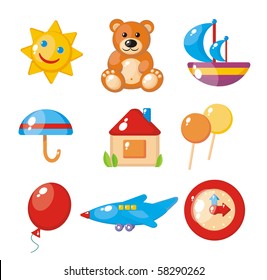 Set of child's pictures for a kindergarten