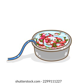 Set chili on background vector.