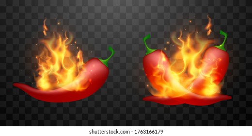 Set chili peppers on fire