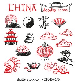 set of China icons