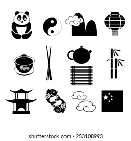 set of china icons