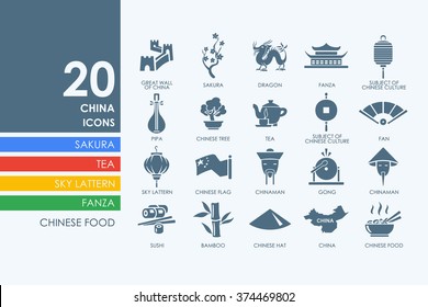 Set of China icons