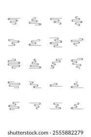 set of chinese cloud icons, decoration