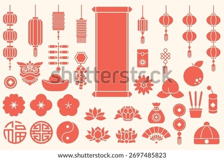 Set of Chinese decoration object, chinese new year