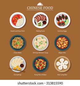set of Chinese food