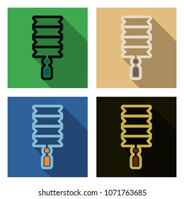 Set of Chinese knot (symbol of good luck) vector design