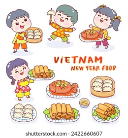 Set Chinese New Year Food.
