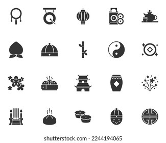 set of chinese new year icons