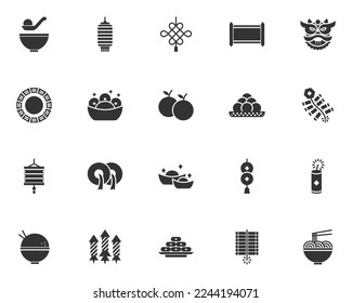set of chinese new year icons
