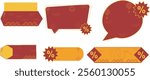 Set of Chinese New Year sale tag designs. year of the snake discount element