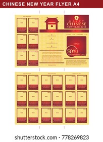 Set of Chinese New Year sale decorated with Chinese New Year greeting on the cover. Vector design