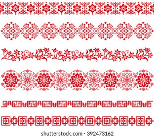 Set of Chinese style borders.