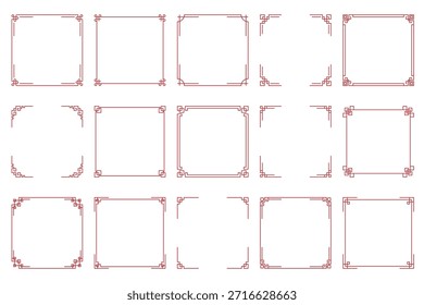set of chinese traditional frame design