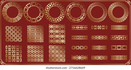 set of chinese traditional frame design