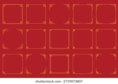 set of chinese traditional frame design, background decoration