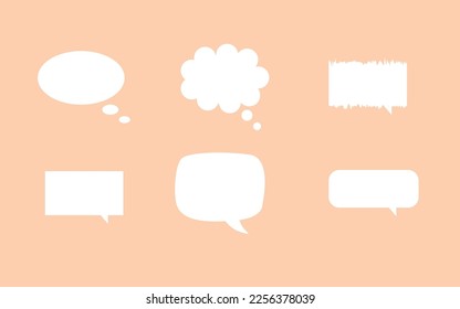 Set of chitchat and think box in 2d cute style. 100% vector for any purpose such as game, mobile, web design template.