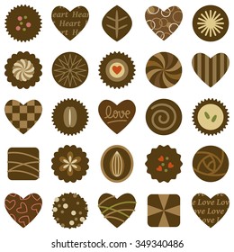 Set of chocolate design