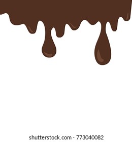 Set of chocolate drops and blots