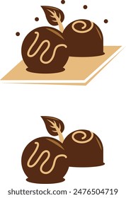 un conjunto de iconos de chocolate