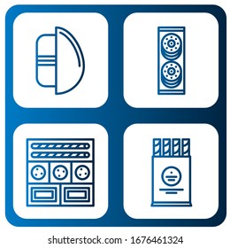 Set of chocolate icons. Such as Chocolate egg, Cookies, Wafer , chocolate icons