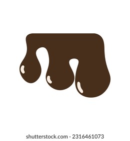 set chocolate melt vector illustration